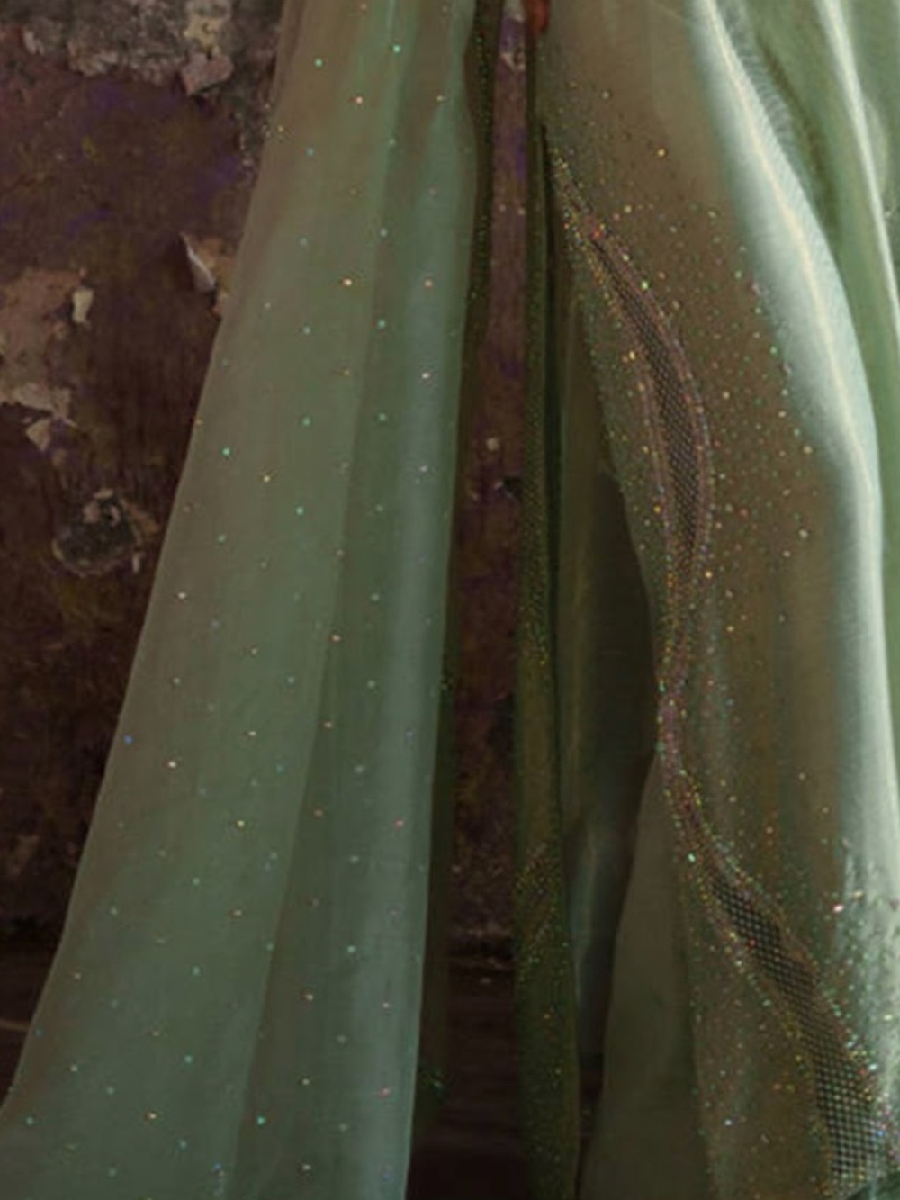 Farida Hasan Mint Green Embellished Women’s Dress - Picture 3 of 6